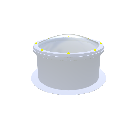 Round Polyester Curb with diameter ⌀ 140 cm